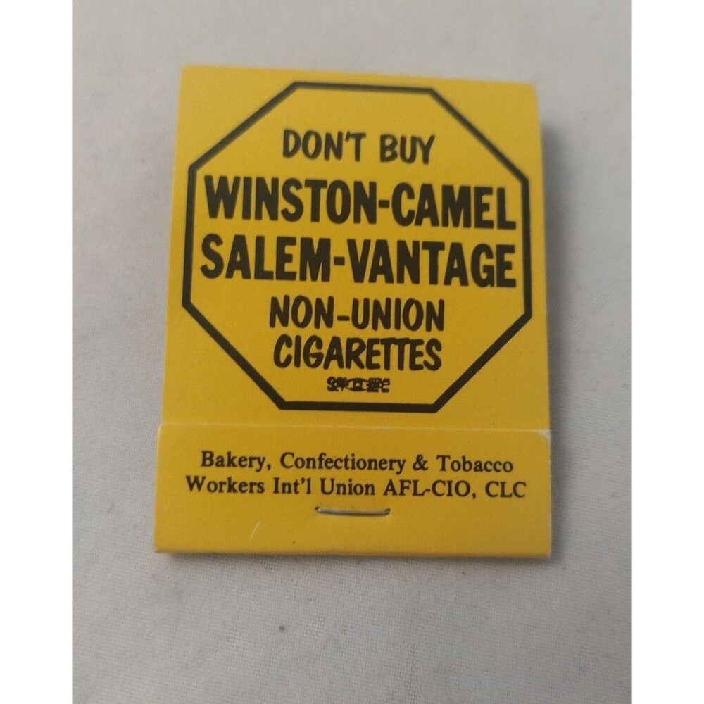 Vintage Matchbook-Don't By Winston/Camel Non-Union Cigarettes-FULL/UNSTRUCK